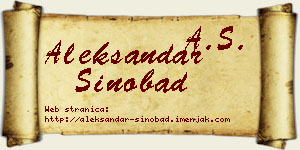 Aleksandar Sinobad vizit kartica